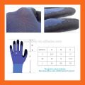 Gants en polyuréthane noir Ultra Lite de calibre 18, gants en PU fonctionnant en nylon bleu, gants de sécurité en forme de paume en PU